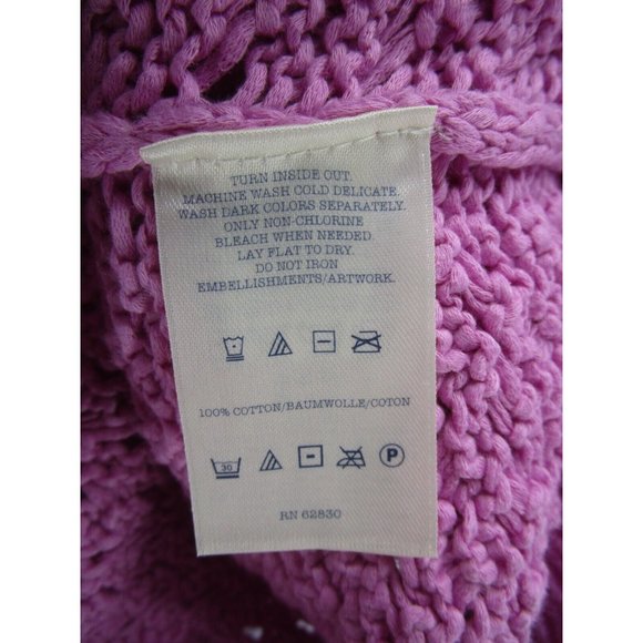 Lands End Sweater Small Pullover Woven knit Breathable Preppy - Picture 9 of 10